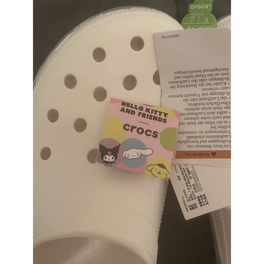 NWT Men's Size 12 Crocs Hello Kitty & Friends Cinnamonroll **Missing A Jibbitz** - Picture 10 of 11